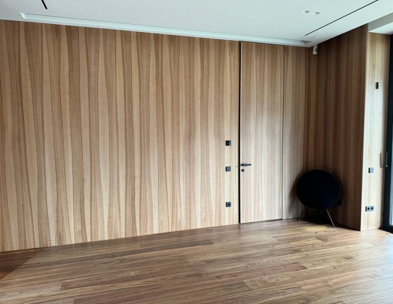 Veneered wall panels with tinting. Exclusive MDF wall panels of any complexity