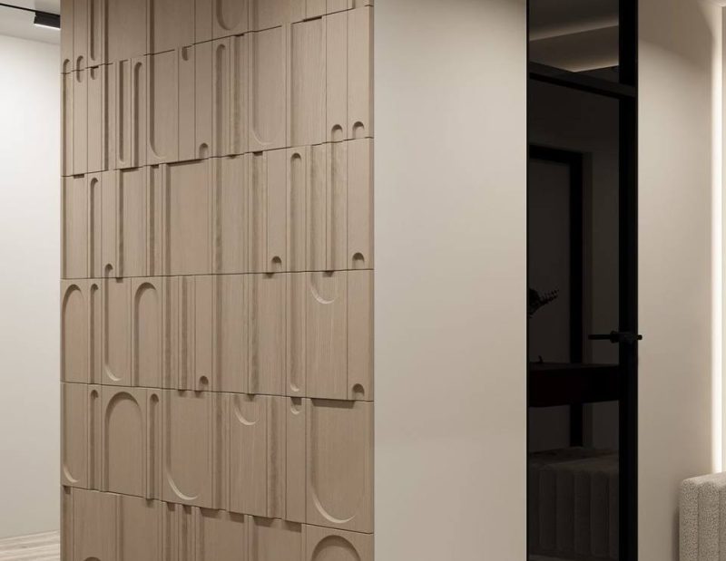Painted MDF wall panels with milling. Exclusive MDF wall panels of any complexity